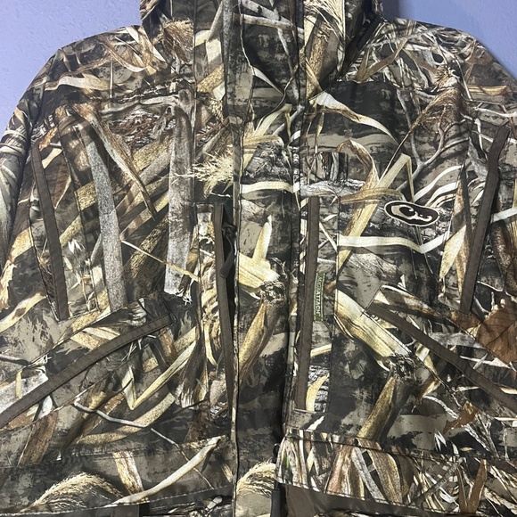 Drake Waterfowl Refuge Jacket Mens Small Realtree Max 5 Magnattach Camo Hunting - Picture 3 of 11